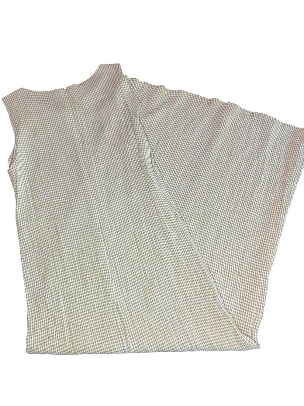 Emma James Liz Claiborne Gingham Dress Women’s 8 Cottagecore Spring Summer Green - Picture 3 of 6